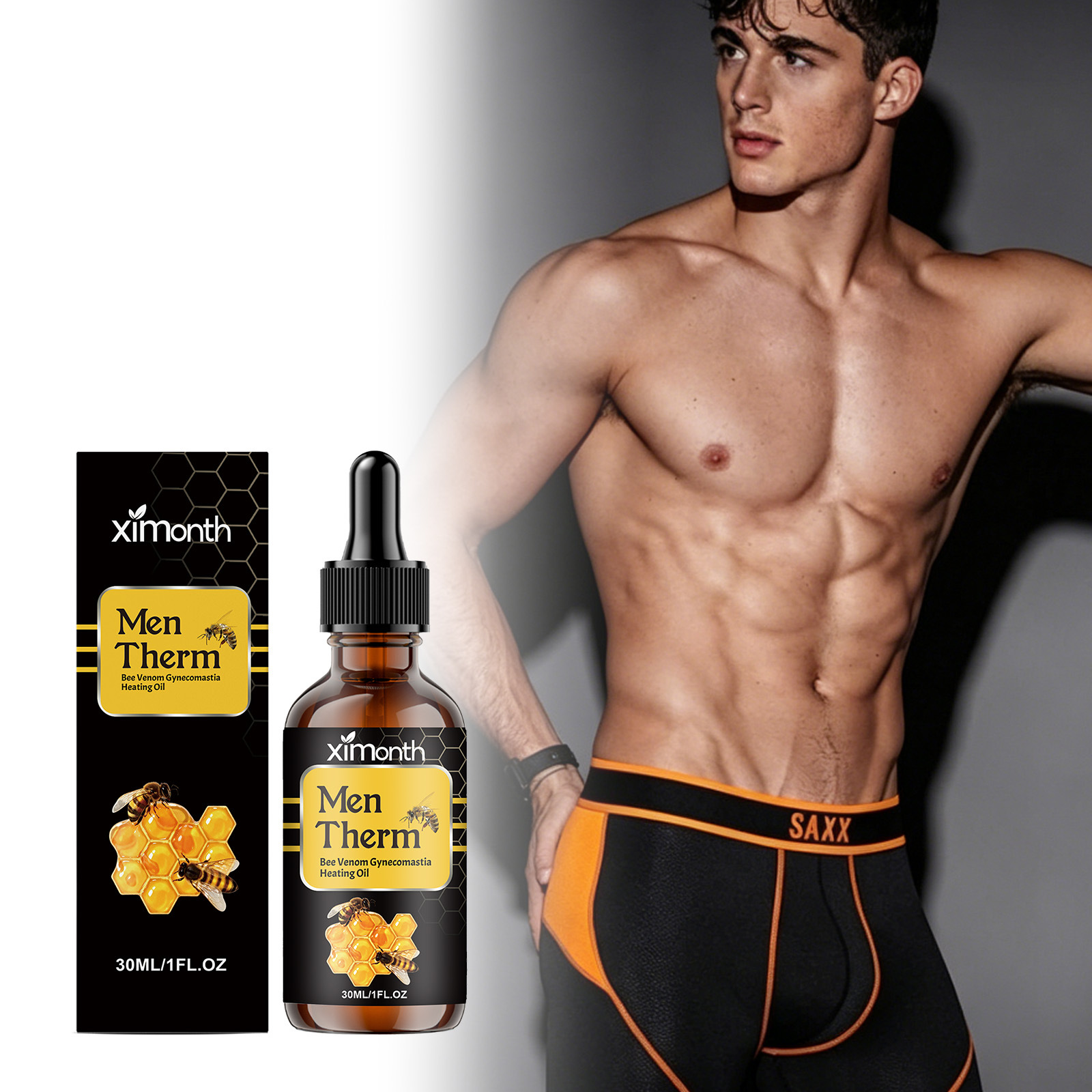 Body Oil - 30ml Men's Chest Shaping Serum Enhances