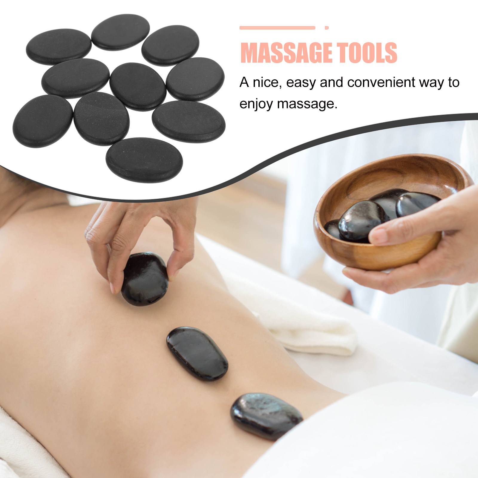 10Pcs Volcanic Hot Stones Natu - Foot Spa recension och pris